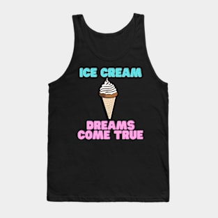Ice Cream Dreams Come True Twist Ice Cream Cone Tank Top